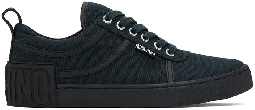 

Черные кроссовки макси с логотипом Moschino, цвет Black