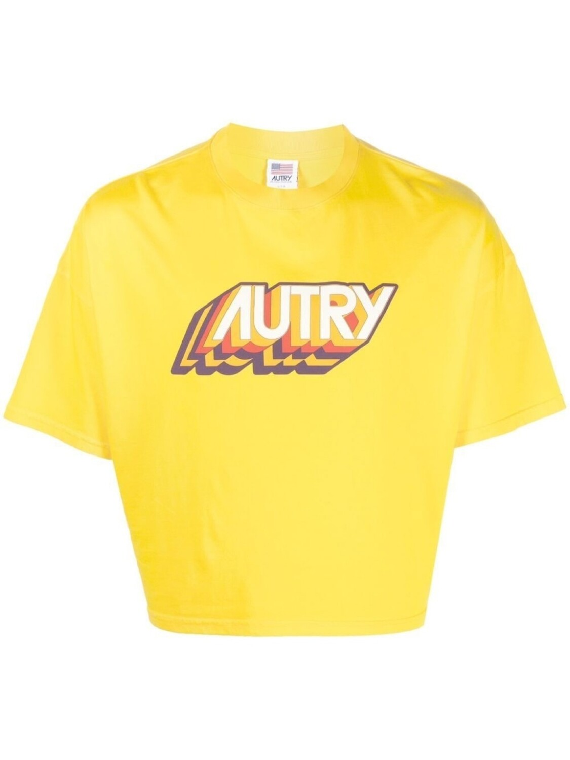 

Autry укороченная футболка с логотипом, желтый