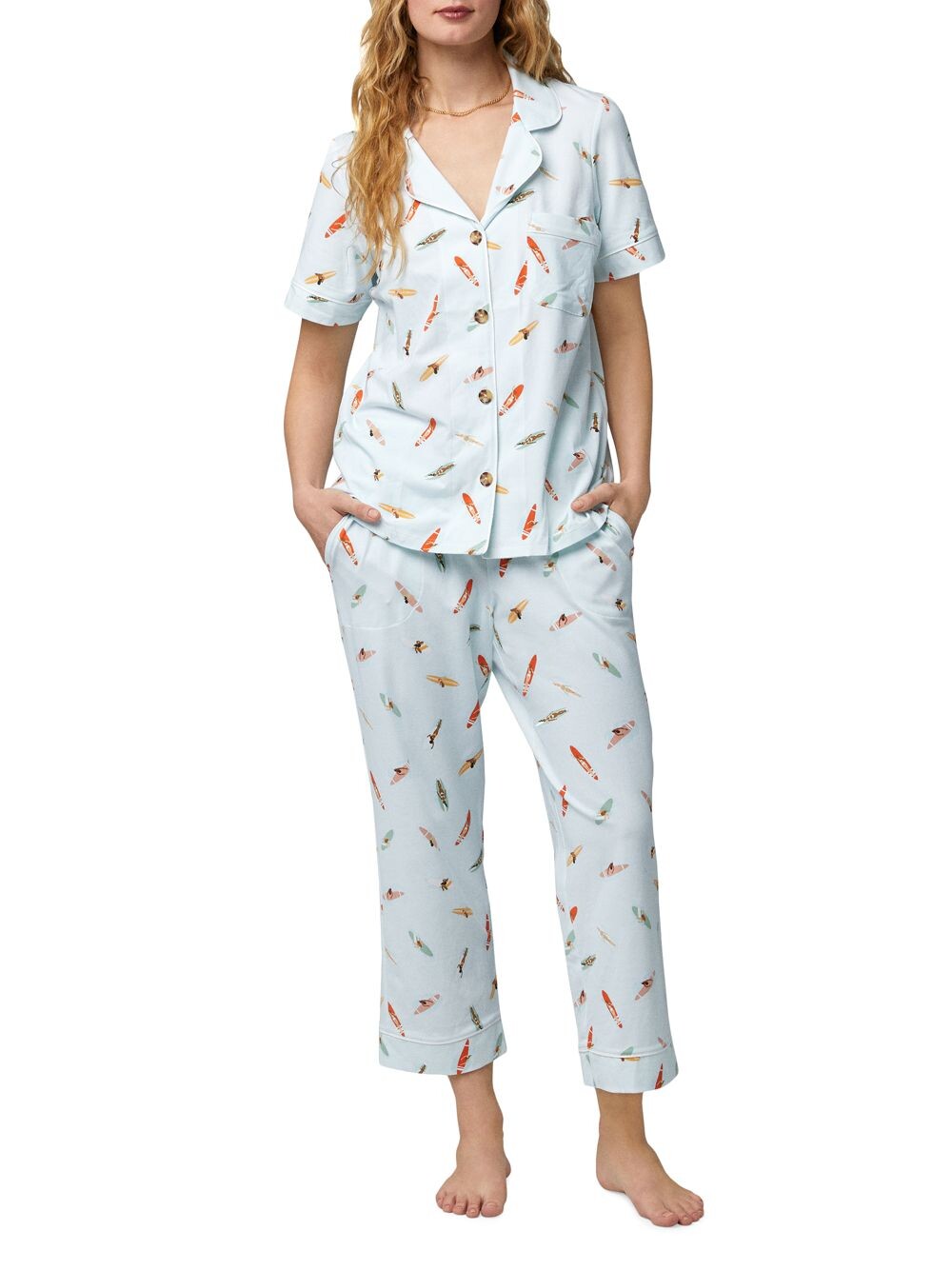 

Укороченная пижама с короткими рукавами для серфинга BedHead Pajamas