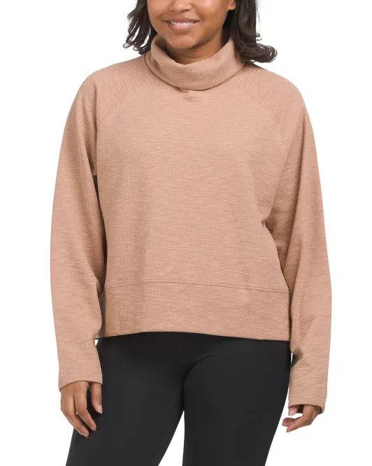 

Пуловер с воротником-воронкой Tech Slub Dkny Sport, цвет Praline