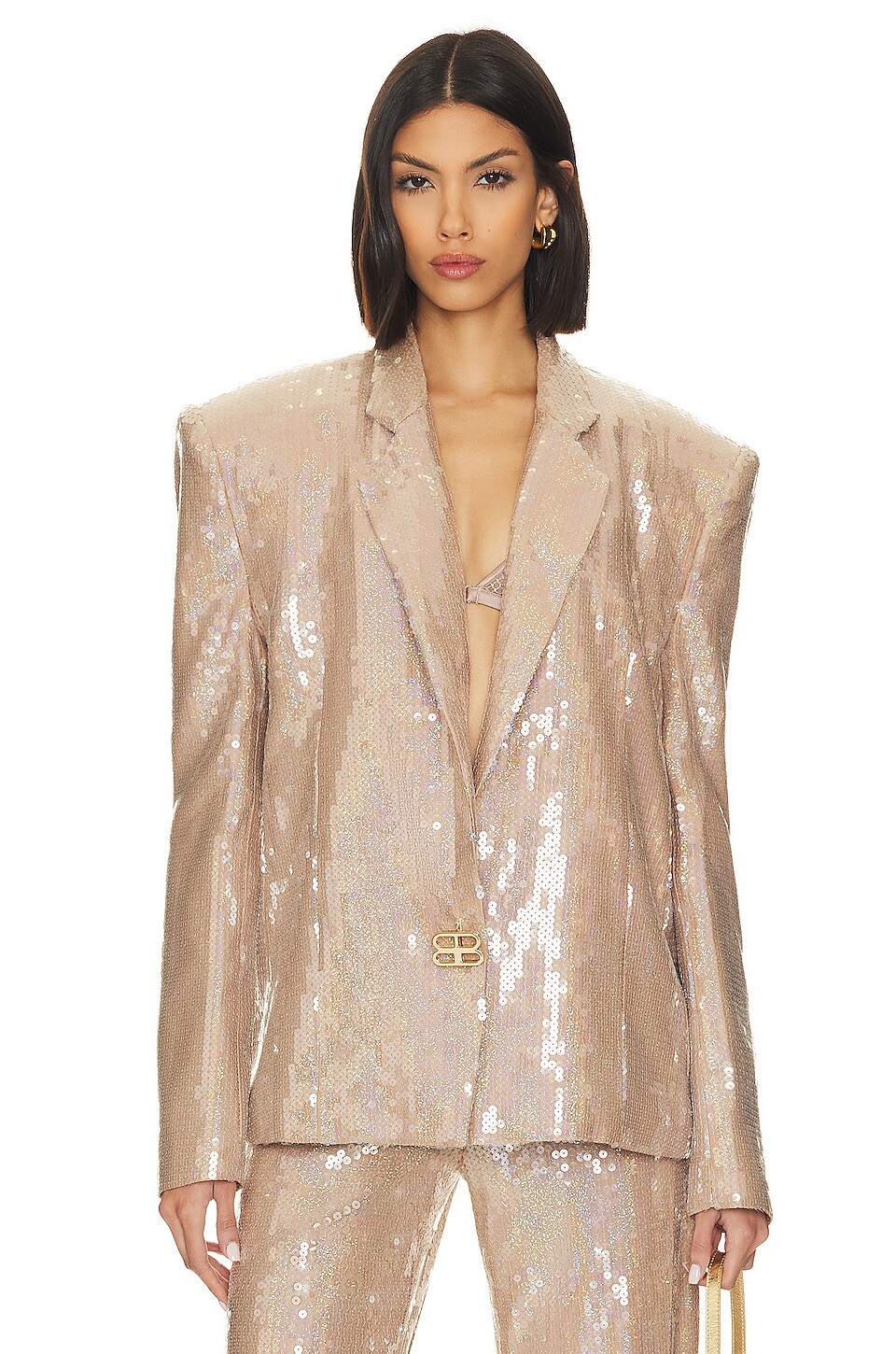 

Блейзер Bronx and Banco Capri Nude Sequin, нюд