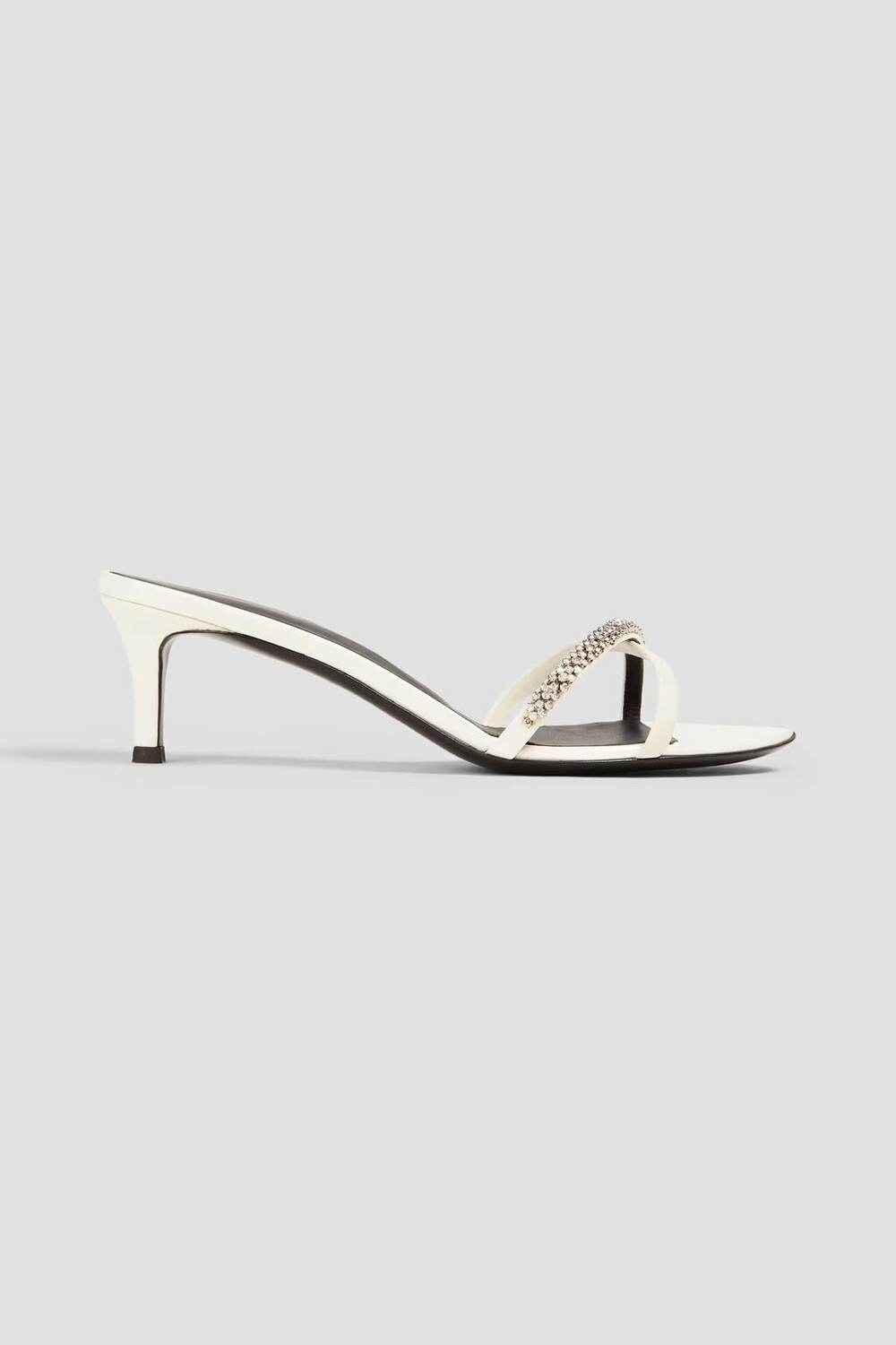 

Кожаные мюли Alien 50 с кристаллами Giuseppe Zanotti, белый