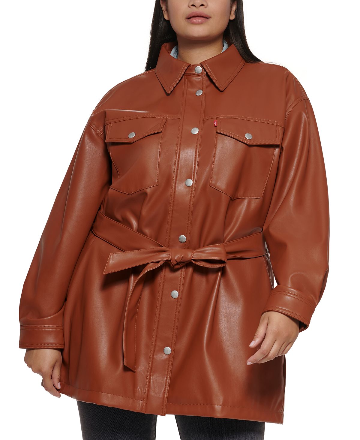 Модная куртка больших размеров с поясом Levi's цена