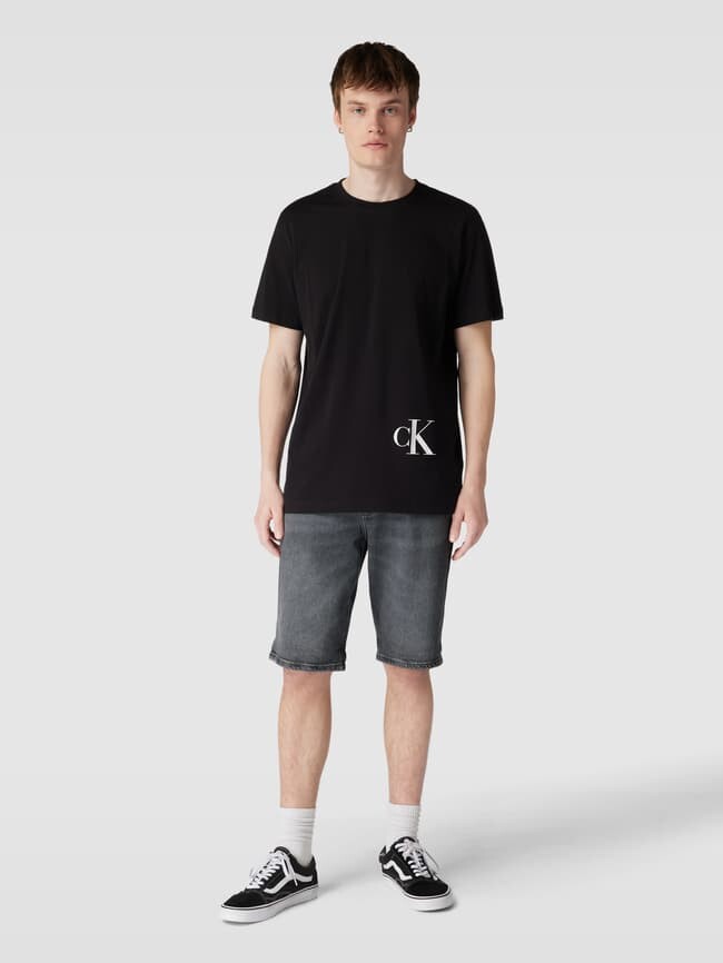 

Джинсовые шорты узкого кроя с пятью карманами Calvin Klein Jeans, антрацит