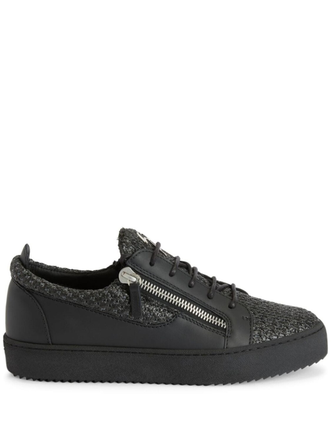 

Кроссовки Giuseppe Zanotti Frankie Textured-finish, черный, Серый