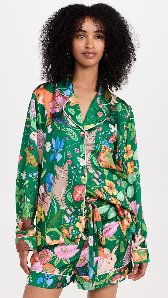 

Шорты Karen Mabon Summer Garden Long Sleeve Shirt with, зеленый