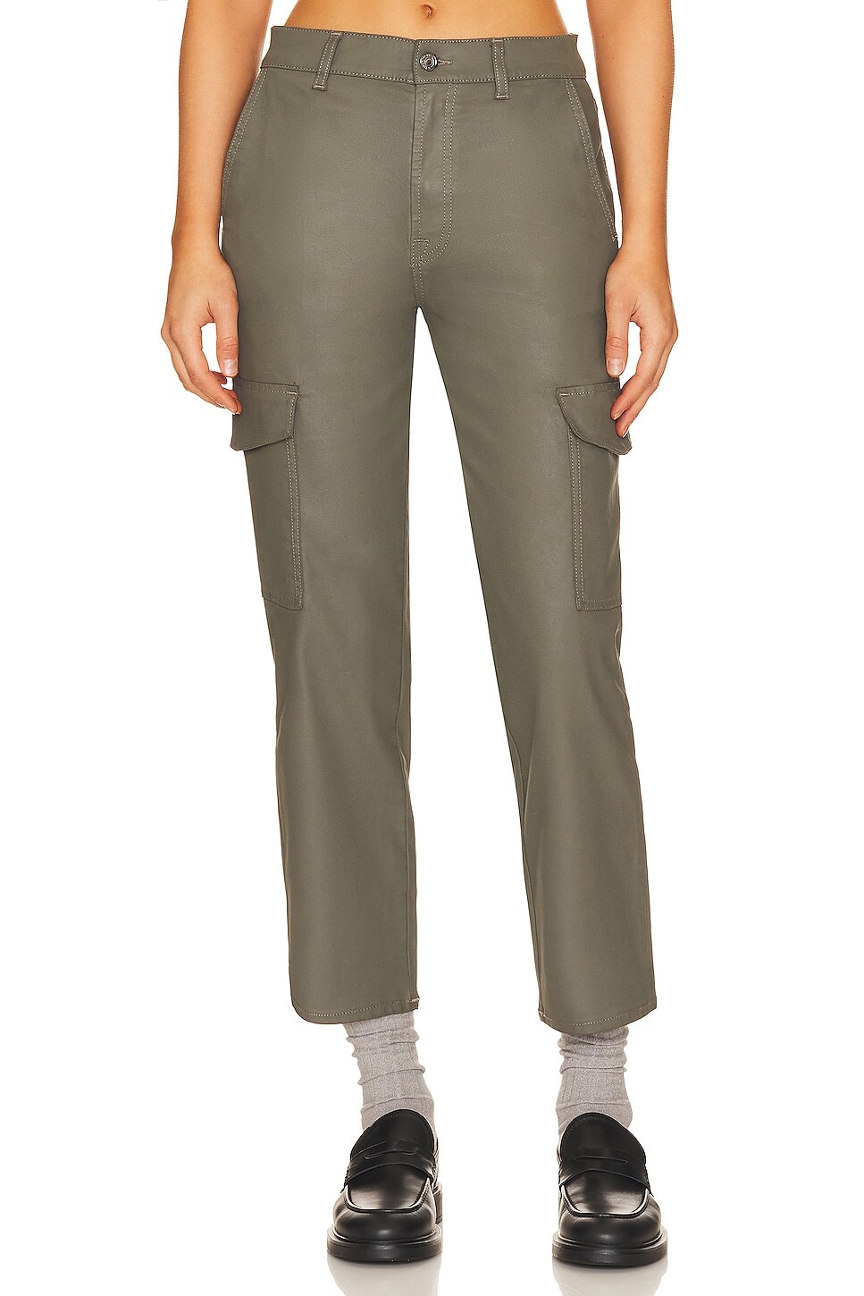 

Брюки 7 For All Mankind Logan Cargo, цвет Sage Coated