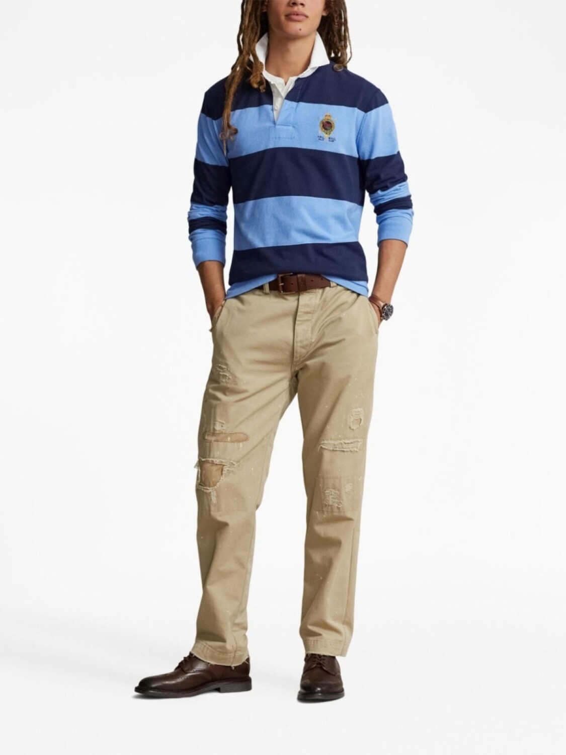 

Polo Ralph Lauren пуловер в полоску, синий