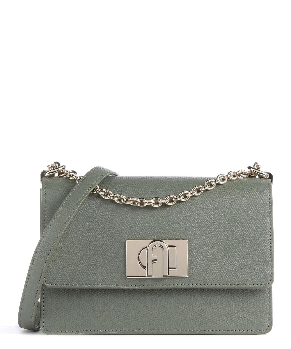 

Миниатюрная сумка через плечо 1927 из зернистой яловой кожи. Furla, зеленый