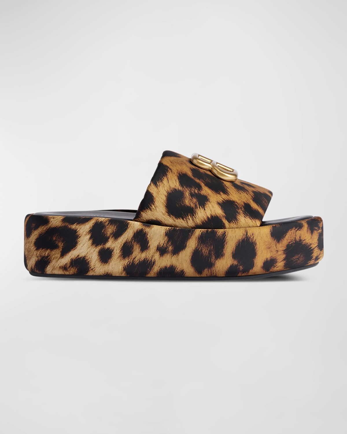 

Сандалии на платформе с леопардовым принтом Rise BB Balenciaga, цвет 8298 Leopard/Oro Vnt St
