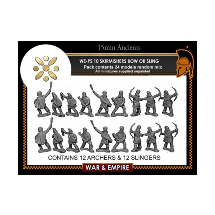 

Скримишеры с луками и пращами - Сасаниды, War & Empire - Ancient Miniatures - Persian (15mm)
