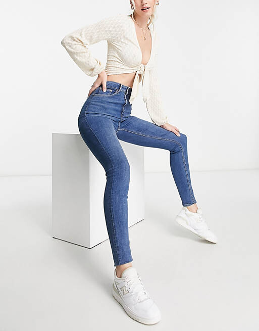 

Настоящие синие джинсы скинни ASOS DESIGN Tall