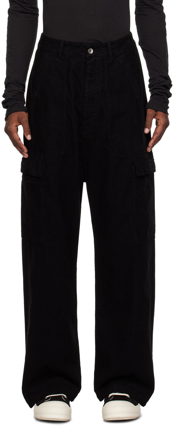 

Rick Owens DRKSHDW Черные широкие брюки-карго, Черный