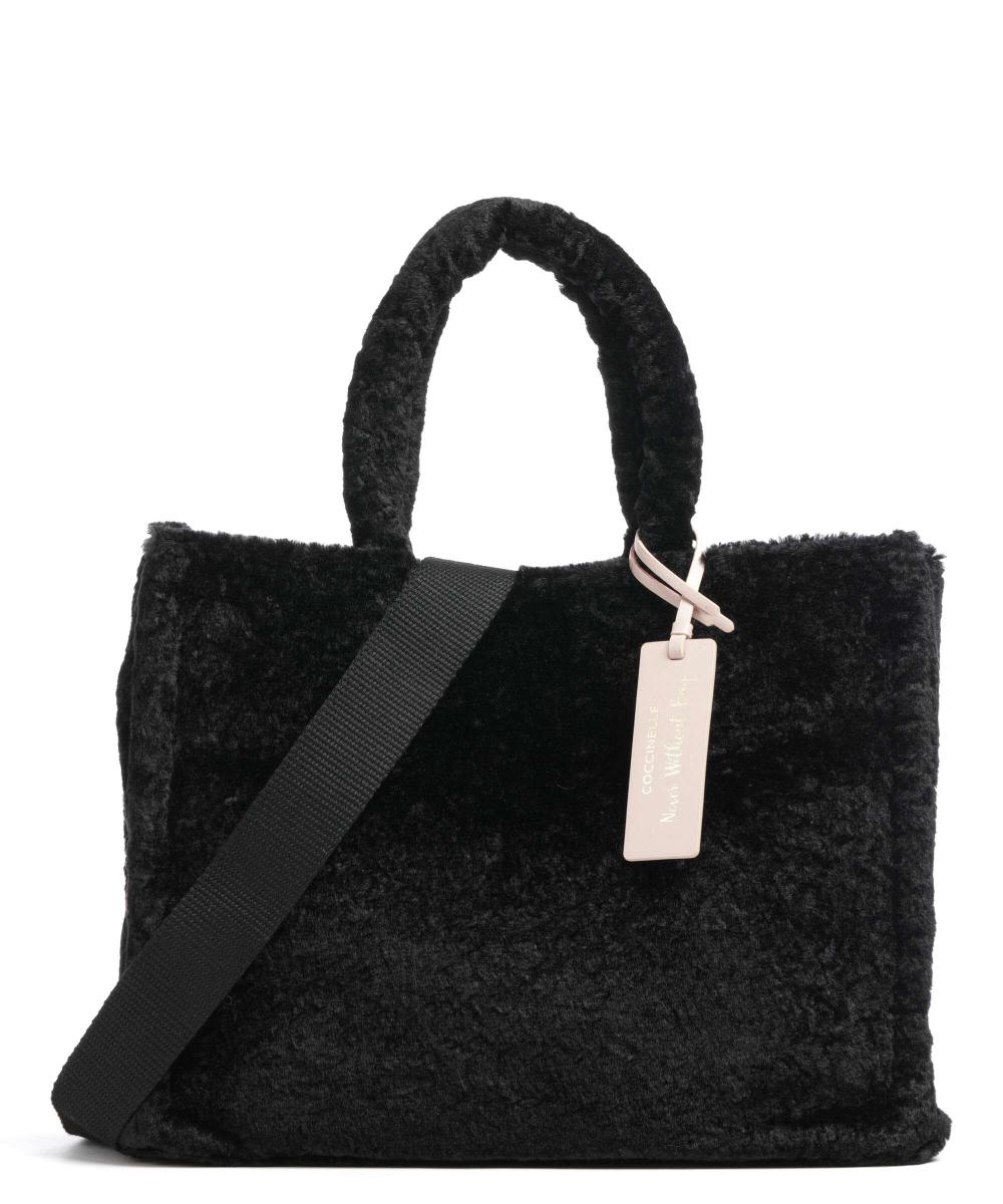 Сумка Never Without Astrakan Шоппер из искусственного меха Coccinelle, черный inspire сумка шоппер из искусственного меха молочный