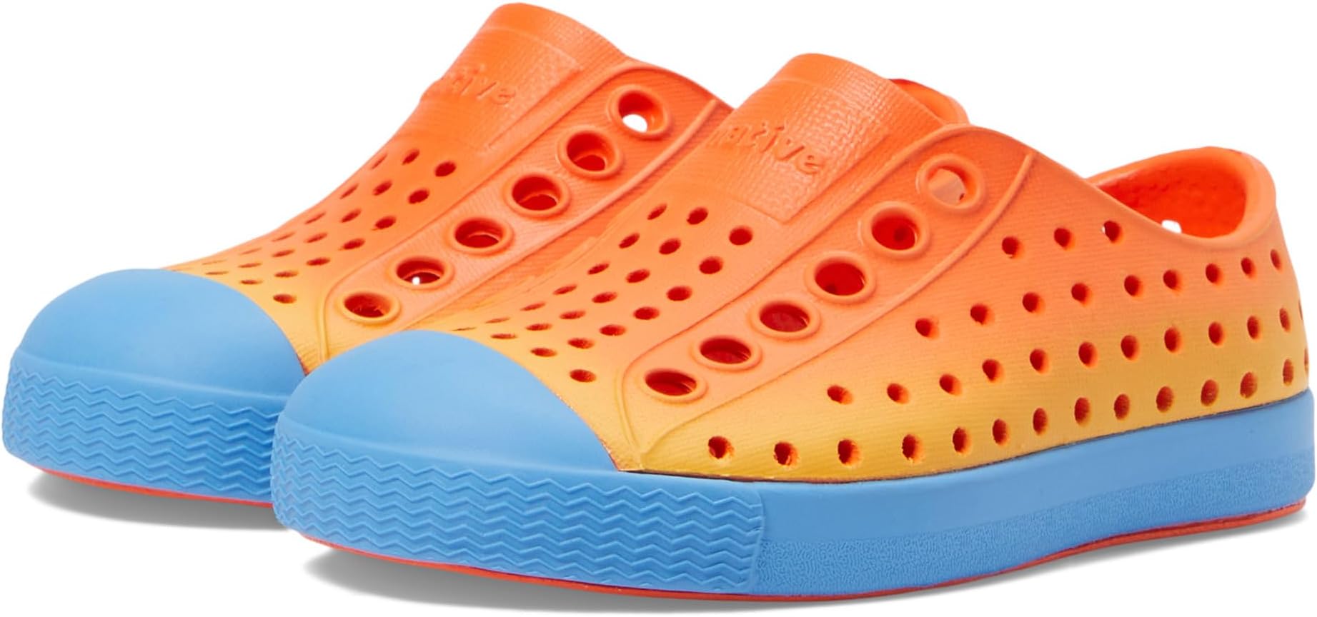 Кроссовки Jefferson Sugarlite Ombre Native Shoes Kids, цвет LaFlame Orange/Resting Blue/LaFlame Spicy Ombre