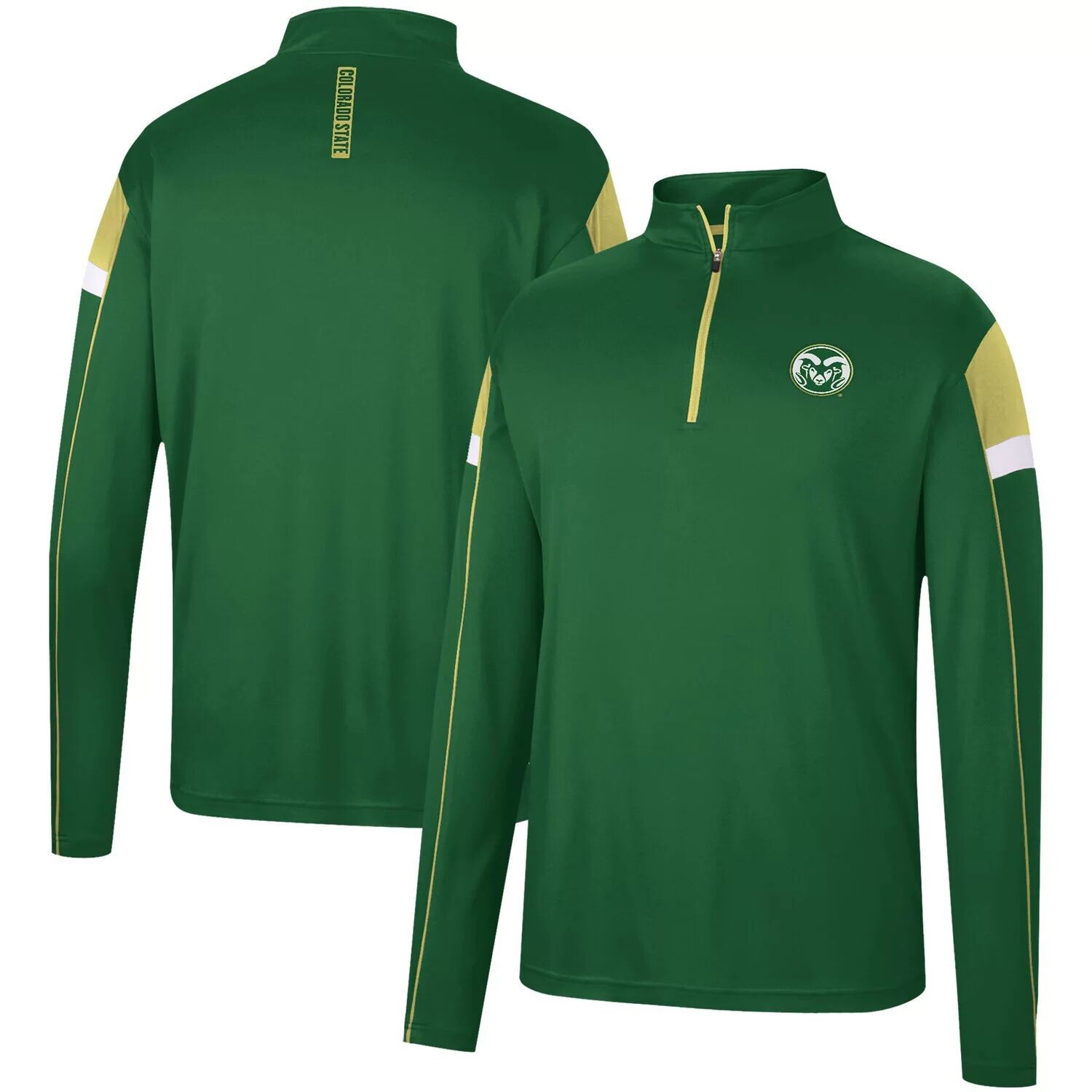 

Мужская зеленая ветровка с молнией в четверть Colorado State Rams Golf Match Colosseum, Зеленый