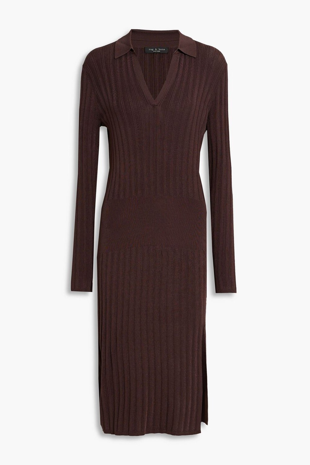 

Платье миди Dawson в рубчик RAG & BONE, шоколад