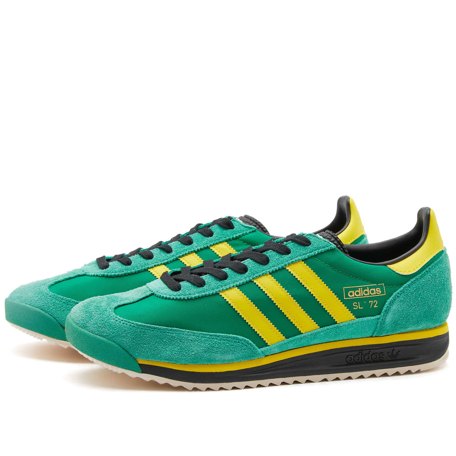 Кроссовки Adidas Sl 72 Rs, цвет Green & Yellow & Core Black
