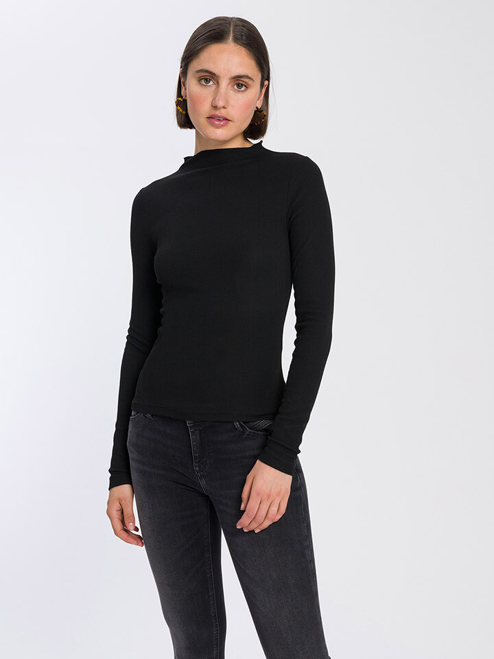 

Лонгслив Cross Jeans, черный