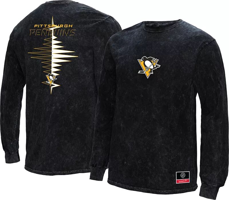 

Черная рубашка с длинным рукавом Mitchell & Ness Pittsburgh Penguins Vintage с зигзагом