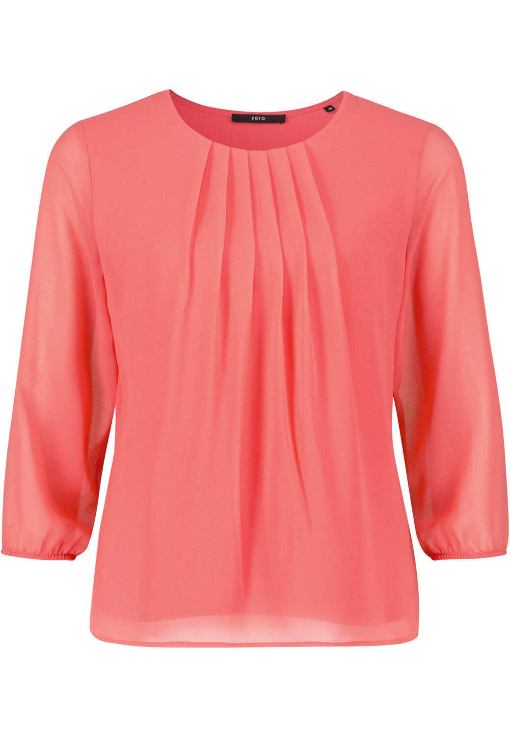 

Блуза Zero Chiffon mit transparenten Ärmeln, цвет Porcelain Rose