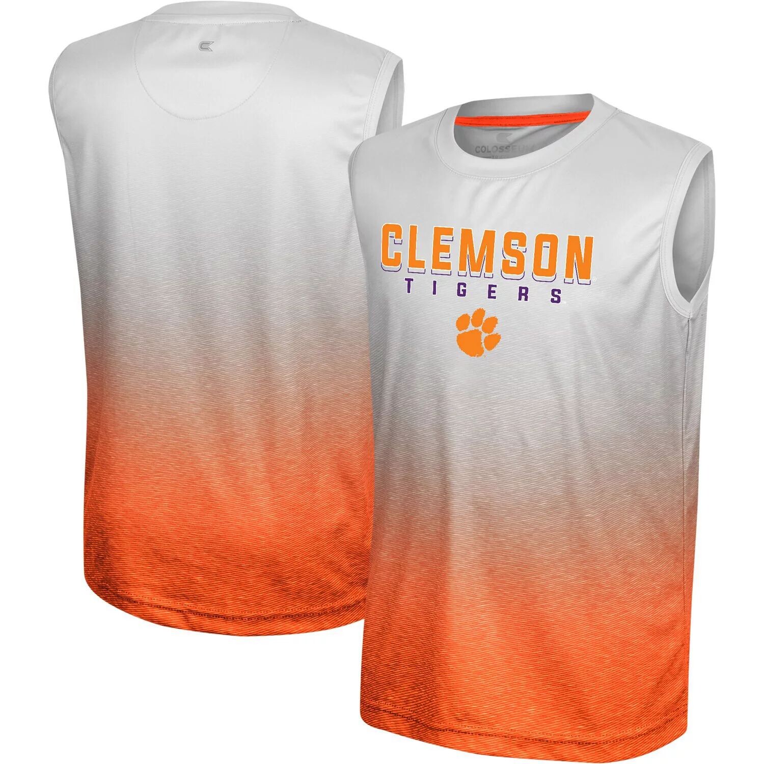 Молодежная майка Colosseum белого/оранжевого цвета Clemson Tigers Max Colosseum
