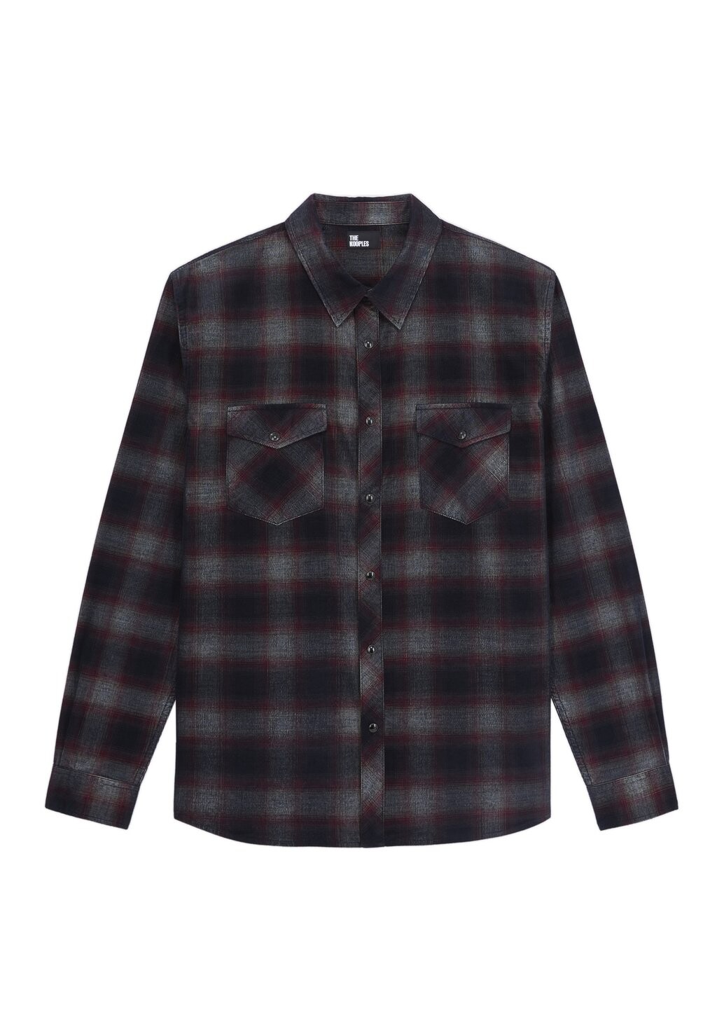 

Рубашка À CARREAUX COL CLASSIQUE The Kooples, черный бордовый