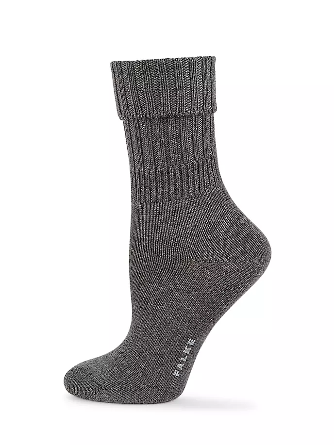 

Носки для экипажа из смесовой шерсти в рубчик Striggings Falke, серый