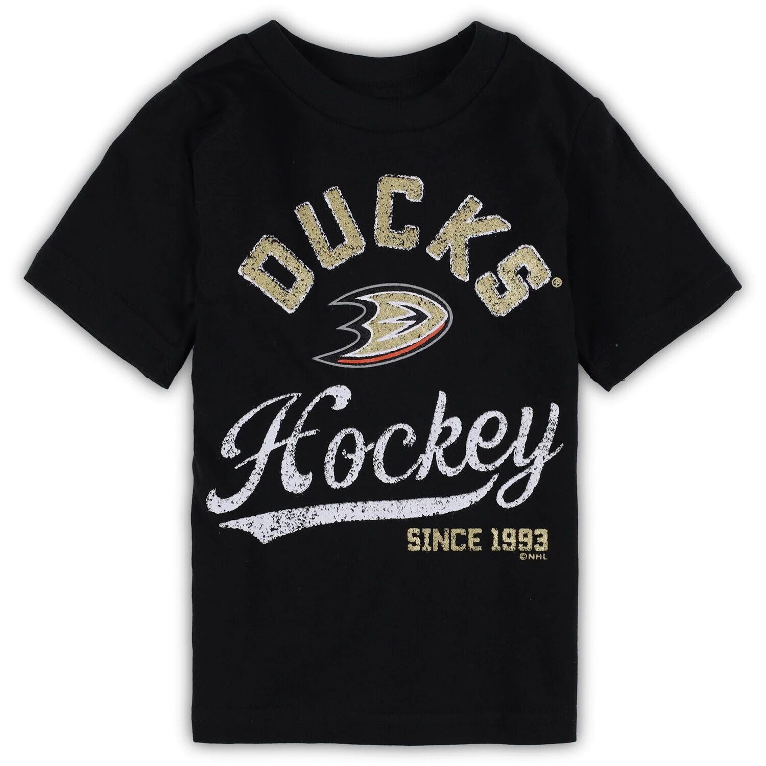 

Черная футболка для малышей Anaheim Ducks Take the Lead Outerstuff