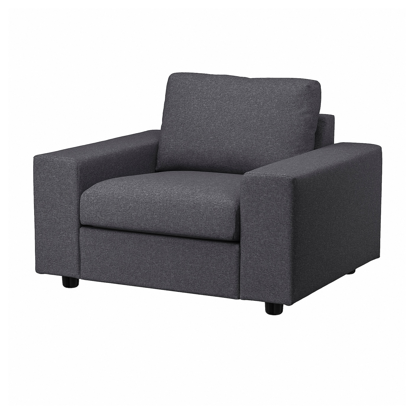 ВИМЛЕ Кресло, с широкими подлокотниками/Гуннаред средний серый VIMLE IKEA кресло мягкое тутси зайчик серый