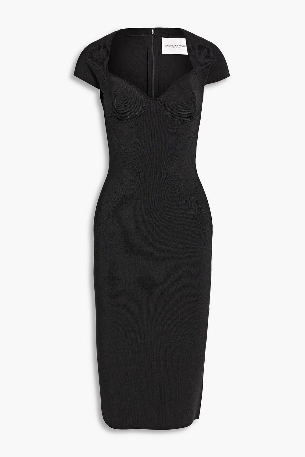 

Платье миди эластичной вязки CAROLINA HERRERA, черный