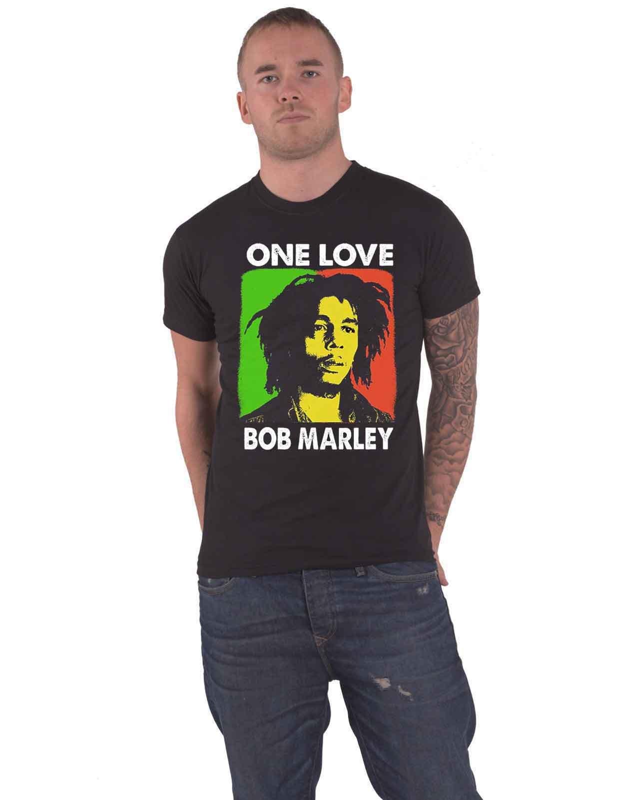 цена Футболка с портретом One Love Bob Marley, черный