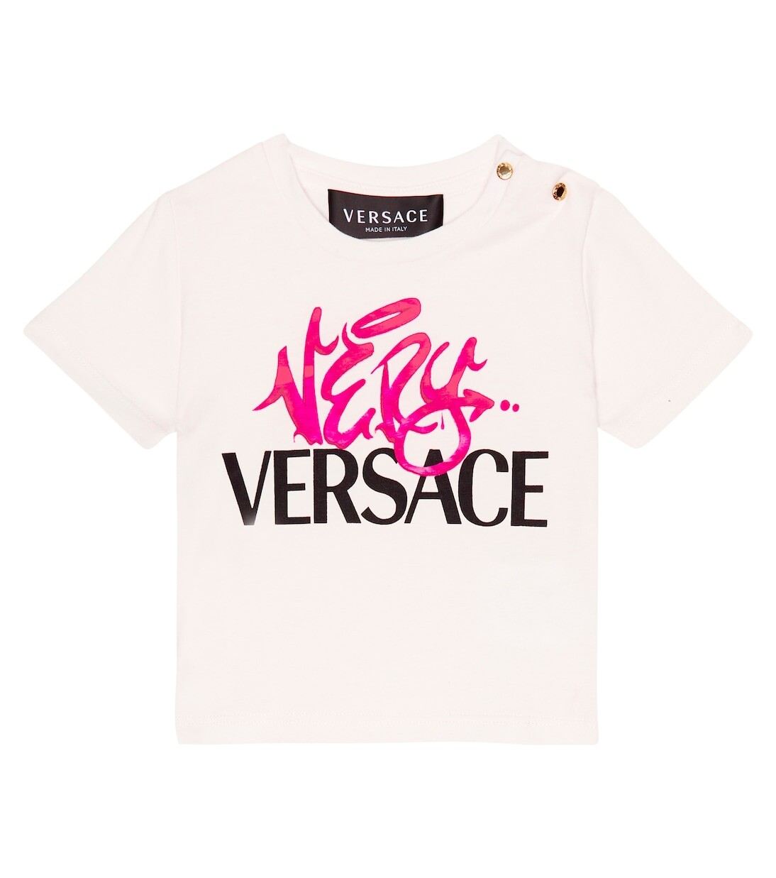 

Футболка из хлопкового джерси с детским принтом Versace Kids, мультиколор
