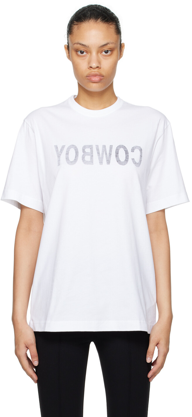 

Helmut Lang Белая ковбойская футболка, Белый