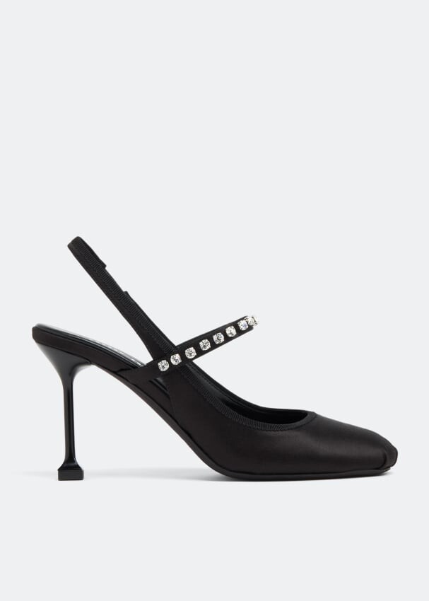 

Туфли Miu Miu Satin Slingback, черный