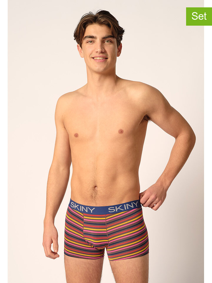 

Боксеры Skiny 2er-Set: Boxershorts, цвет Anthrazit/ Orange