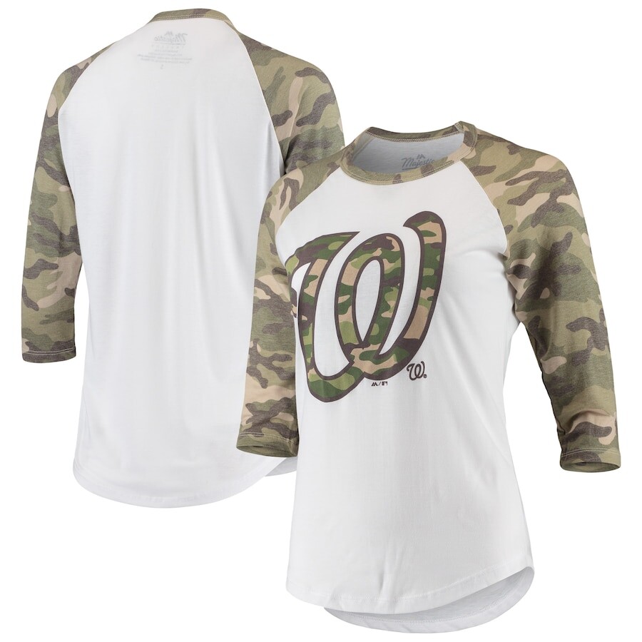 

Футболка с длинным рукавом Majestic Threads Washington Nationals, белый