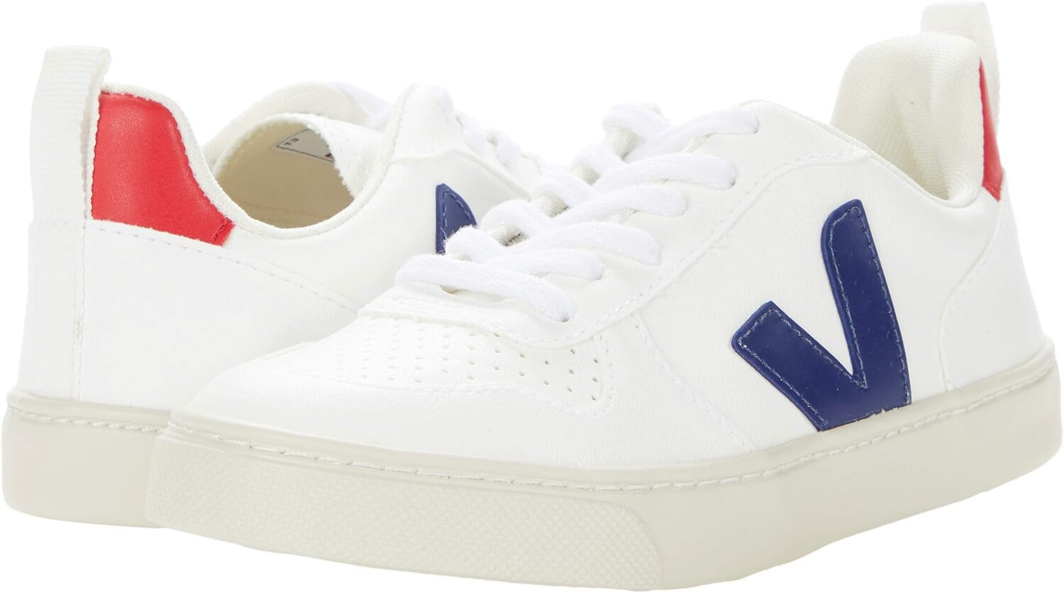 

Кроссовки Small V-10 Laces VEJA, цвет White/Cobalt/Pekin