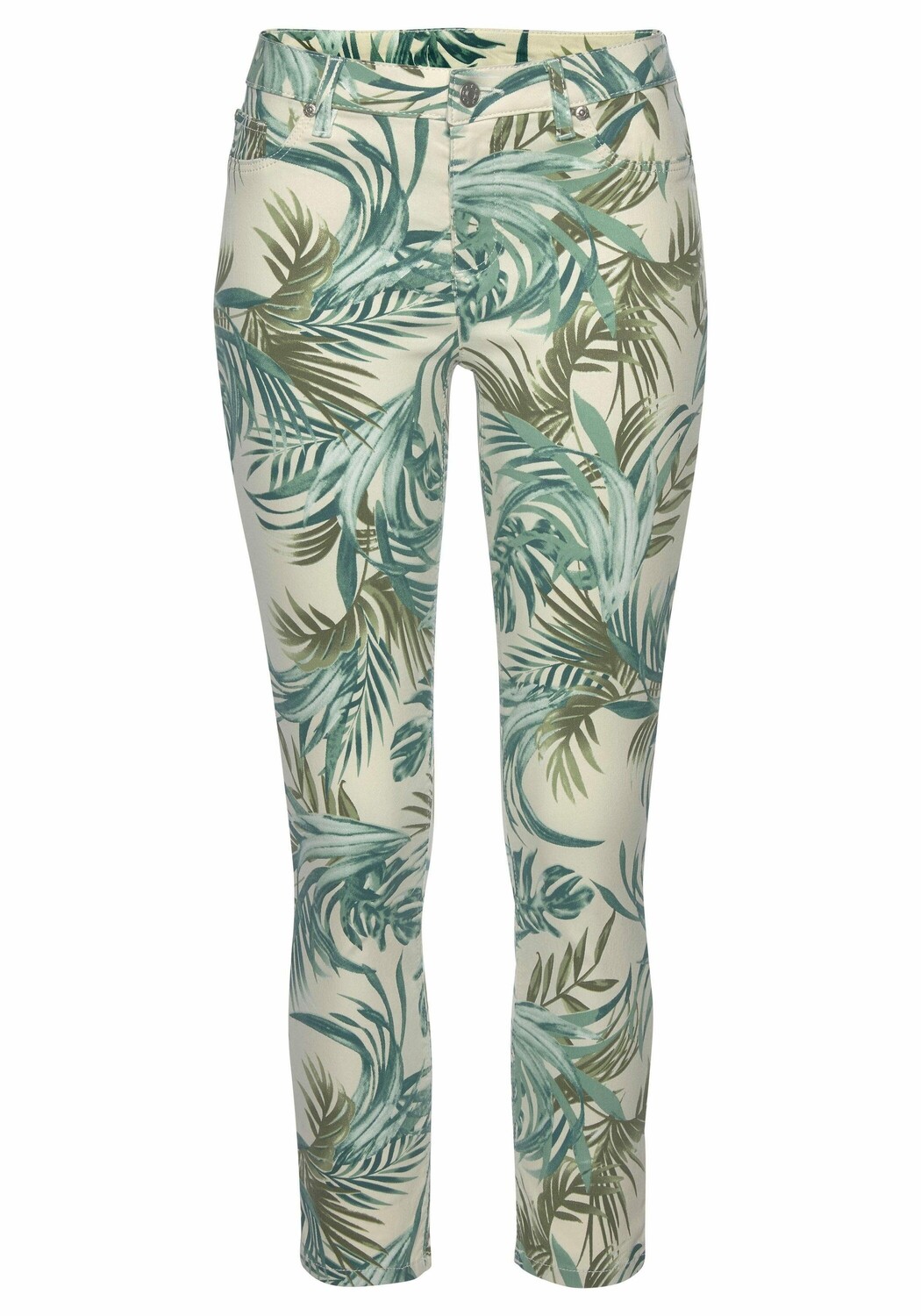 

Леггинсы LASCANA 7/8 Jeggings, цвет weiß grün bedruckt