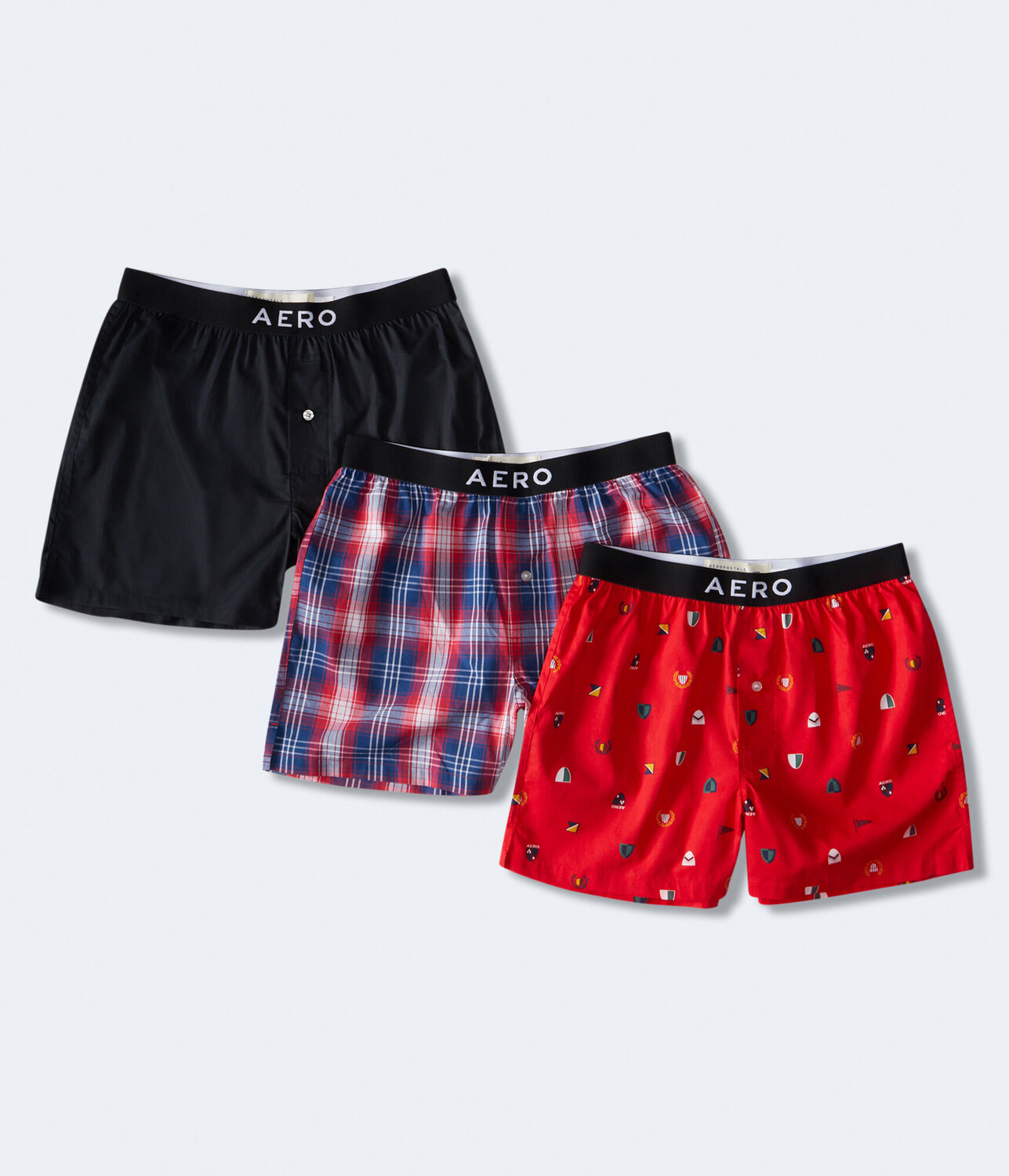 

Модные тканые боксеры, комплект из 3 шт. Aeropostale, мультиколор