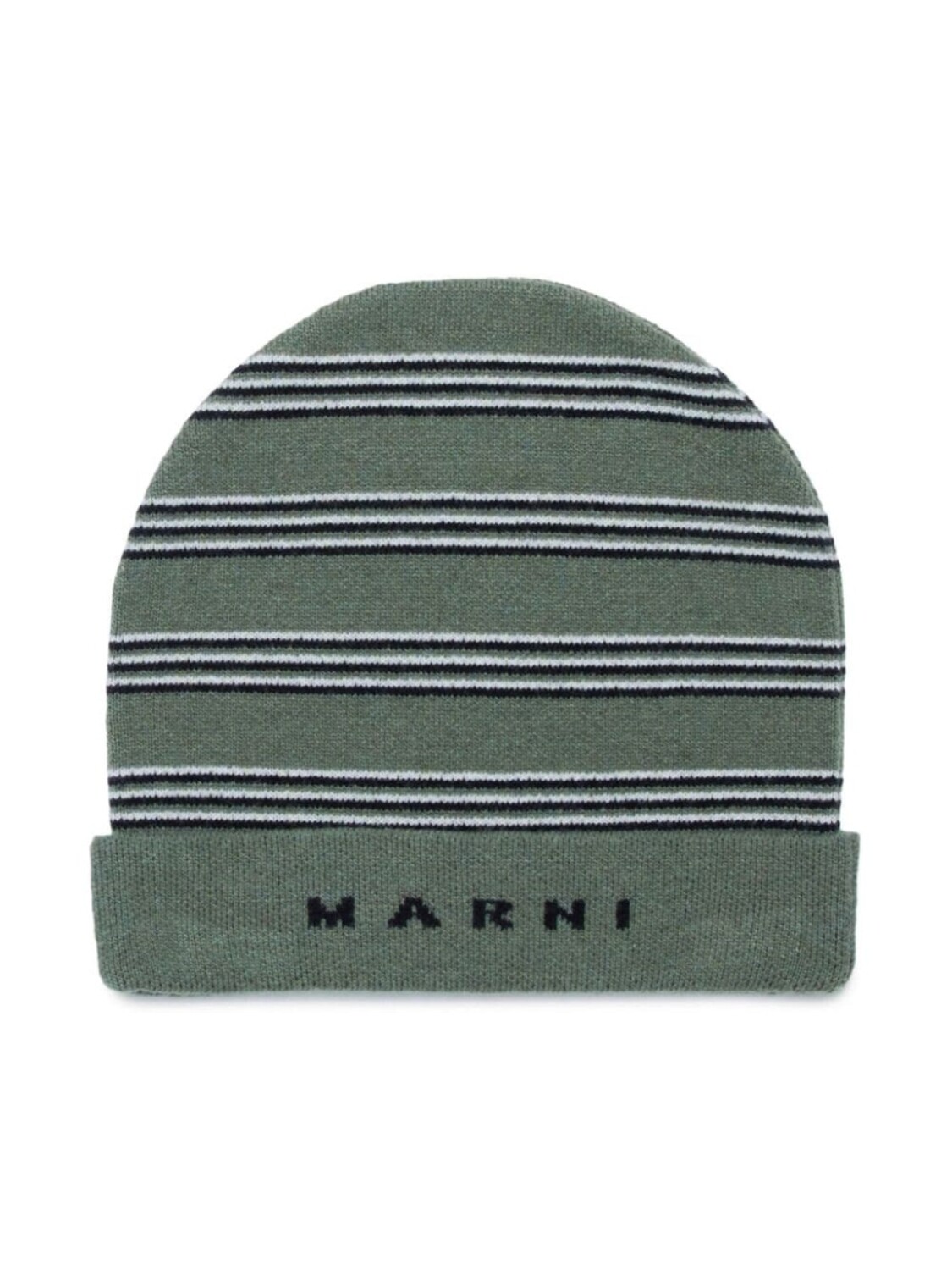 

Marni Kids шапка бини с жаккардовым логотипом, зеленый