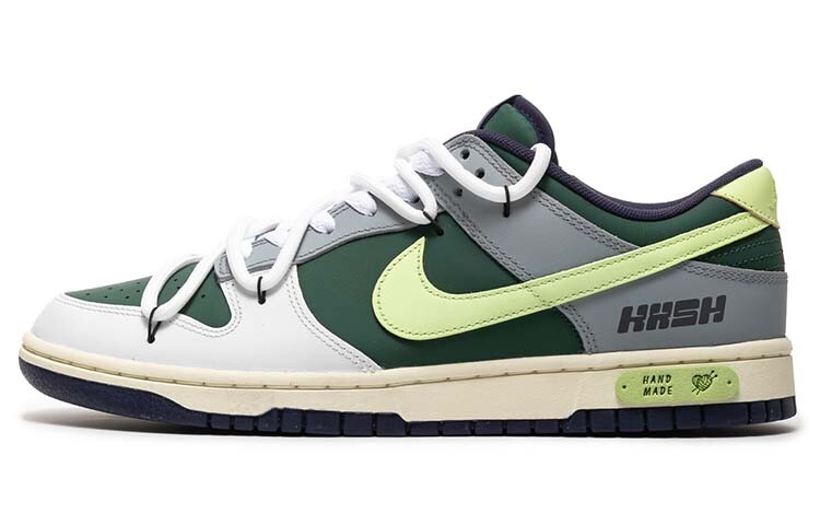 

Кроссовки Nike Dunk Skateboarding Shoes Men Low-top Grey/white/green, зеленый