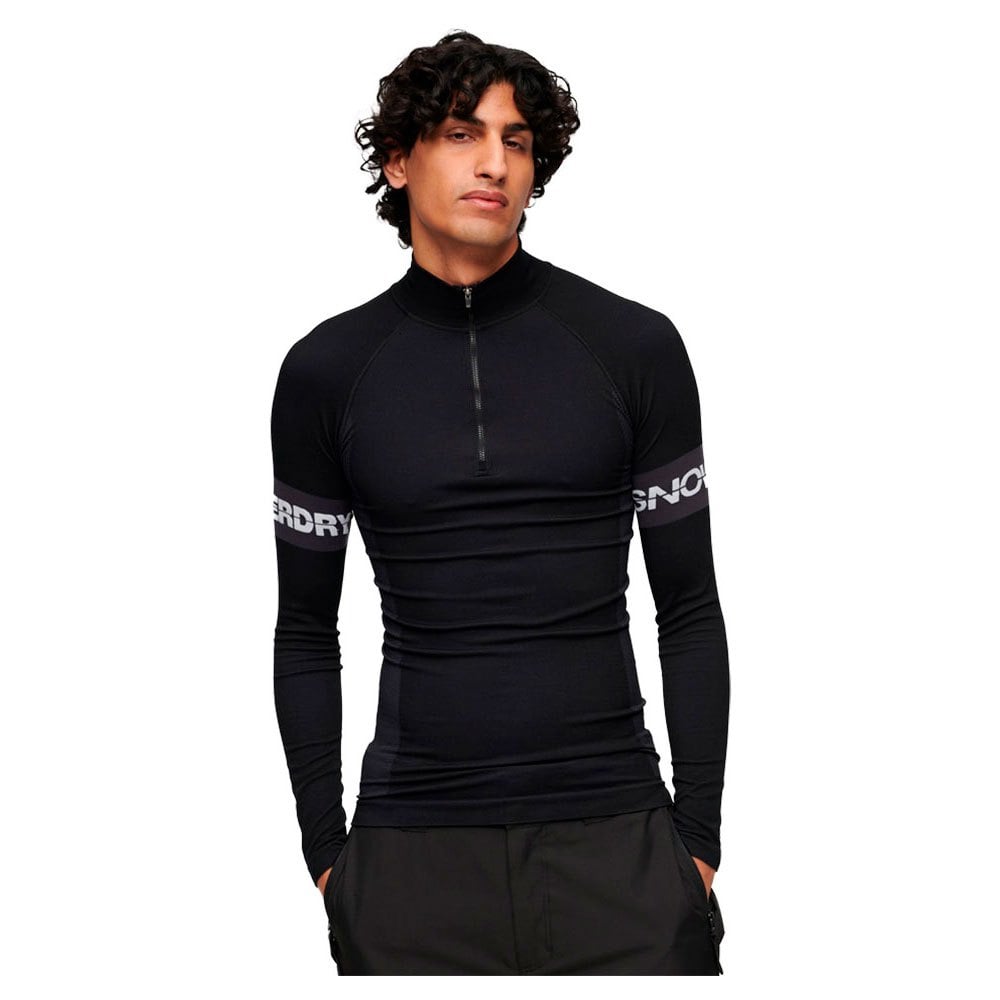 

Свитер Superdry Seamless Baselayer Half Zip, черный