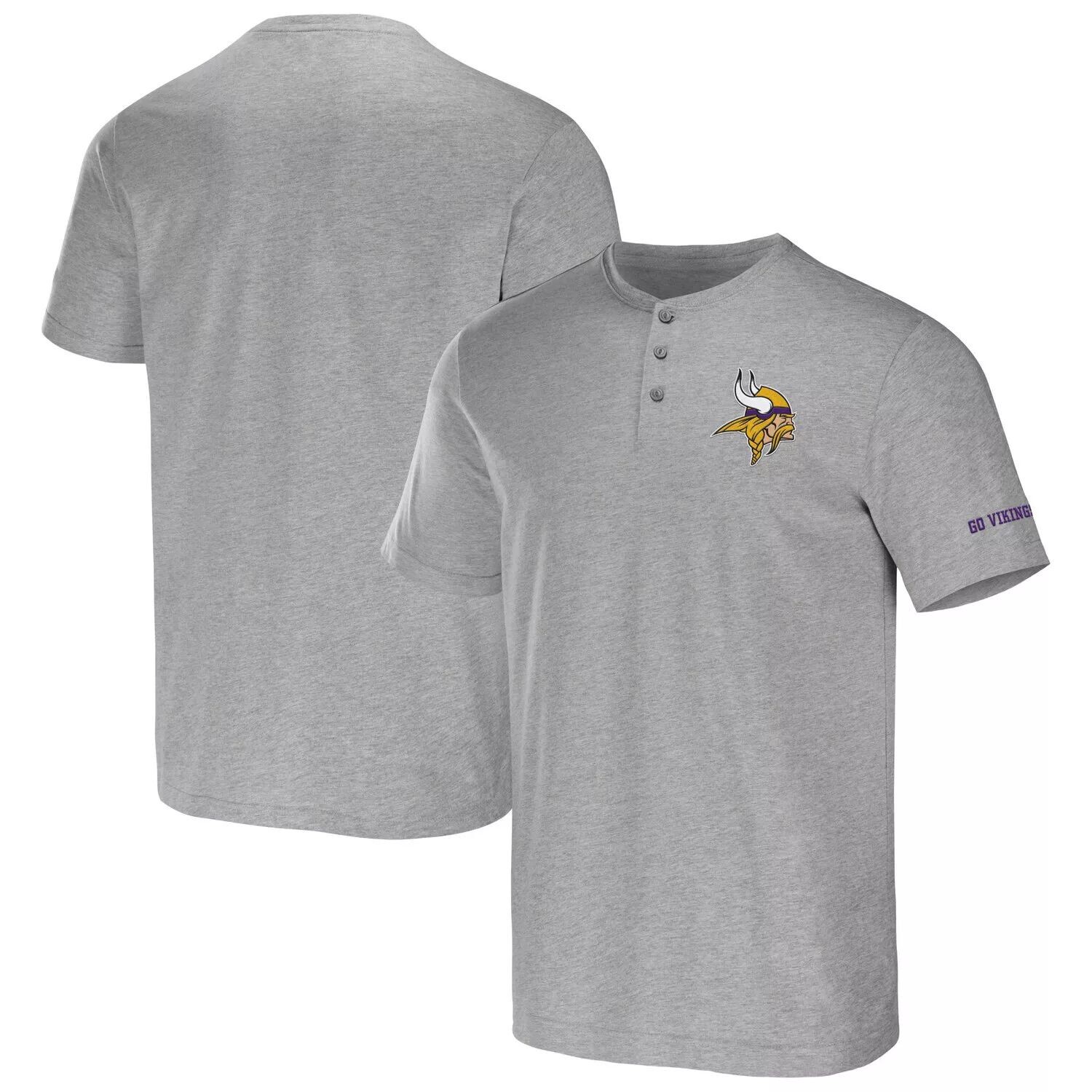 

Мужская футболка из коллекции NFL x Darius Rucker от Fanatics Heather Grey Minnesota Vikings Henley
