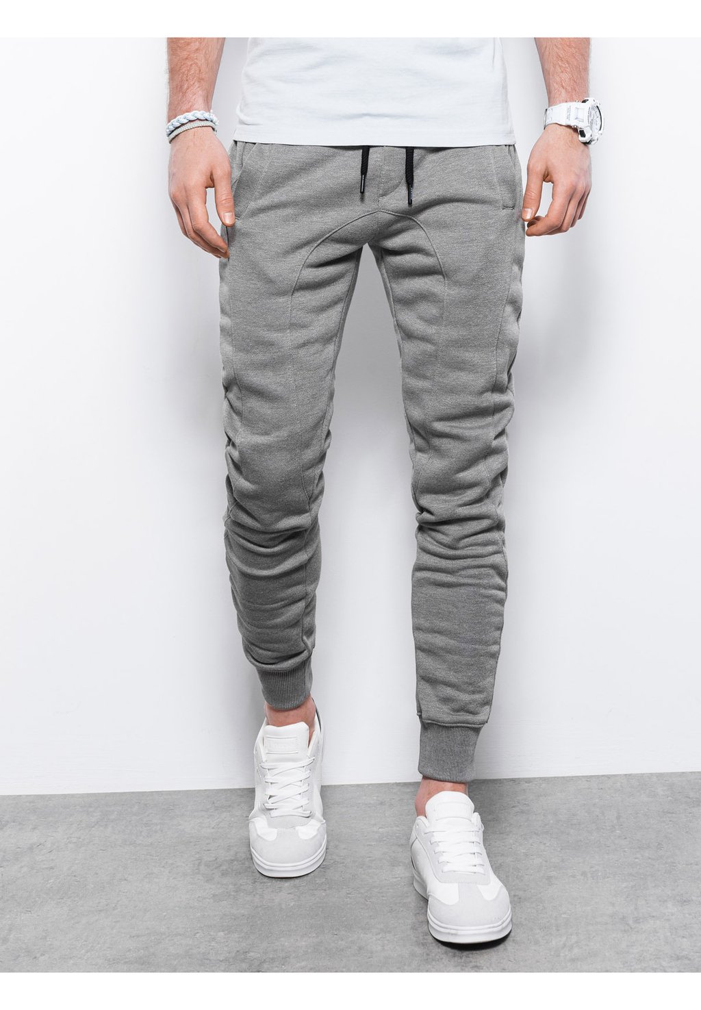 Спортивные брюки Ombre, серый меланж спортивные брюки с выделенными швами ombre серый
