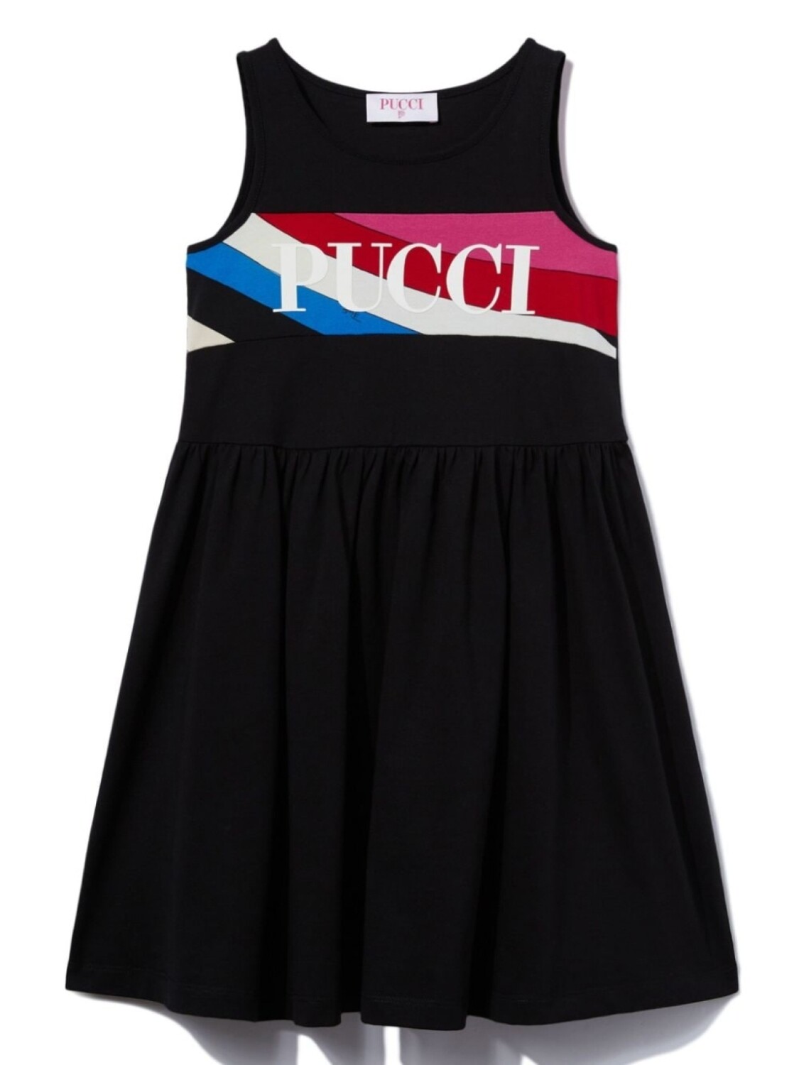 

PUCCI Junior платье из органического хлопка с логотипом, черный