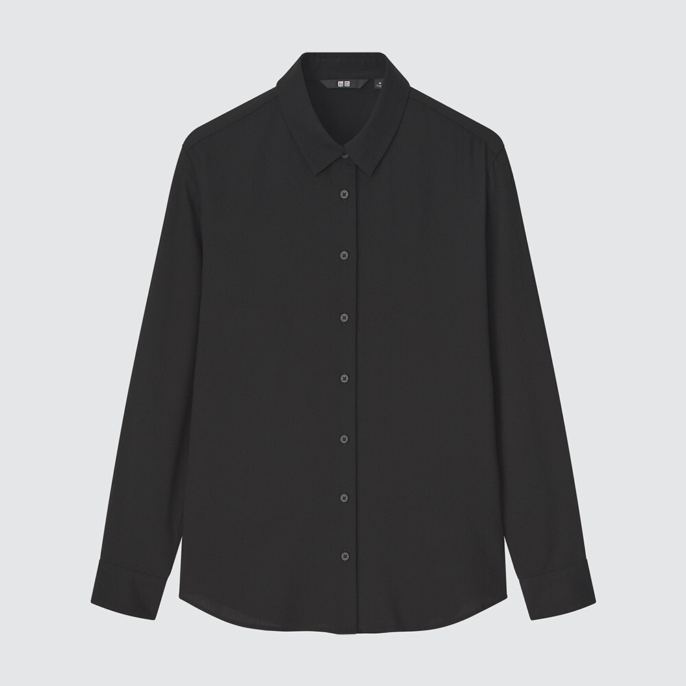 

Рубашка Uniqlo Cloud модная, черный