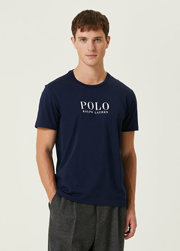

Темно-синий пижамный топ с логотипом Polo Ralph Lauren