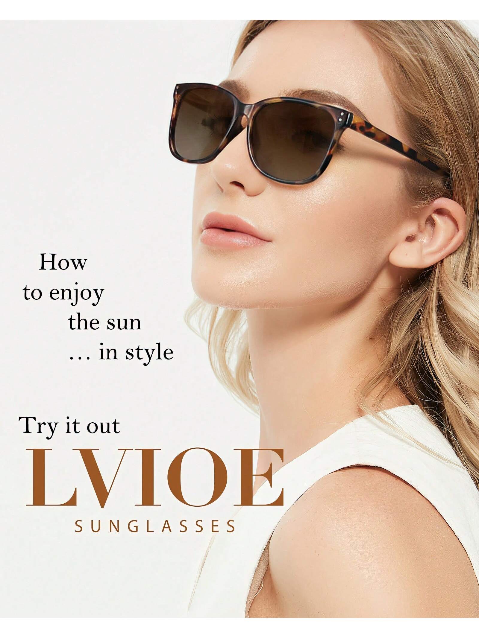 Поляризованные квадратные солнцезащитные очки Lvioe для женщин солнцезащитные очки с поляризацией 08134 c9 31