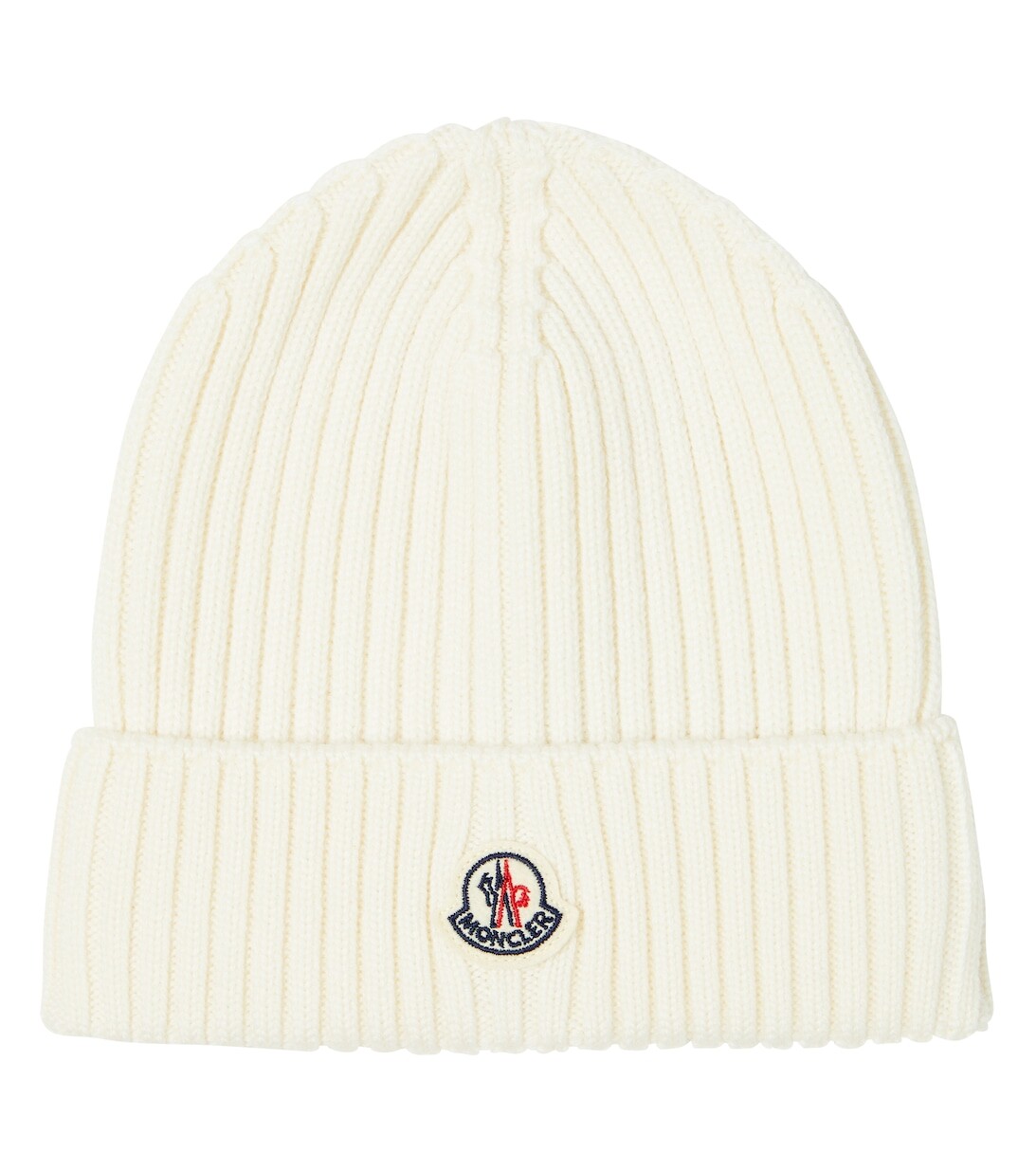 

Вязаная шапка в рубчик Moncler Enfant, белый